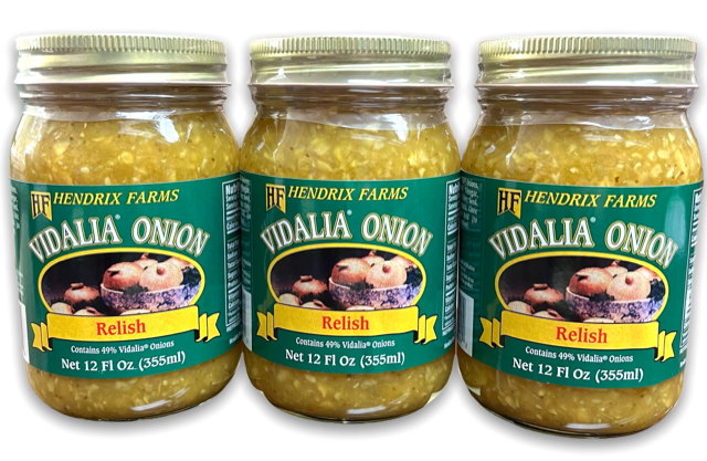 Hendrix Farms Vidalia Onion Relish 3-Jar Box